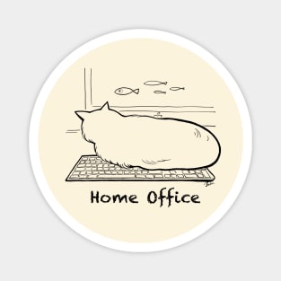 Home office with cat Magnet